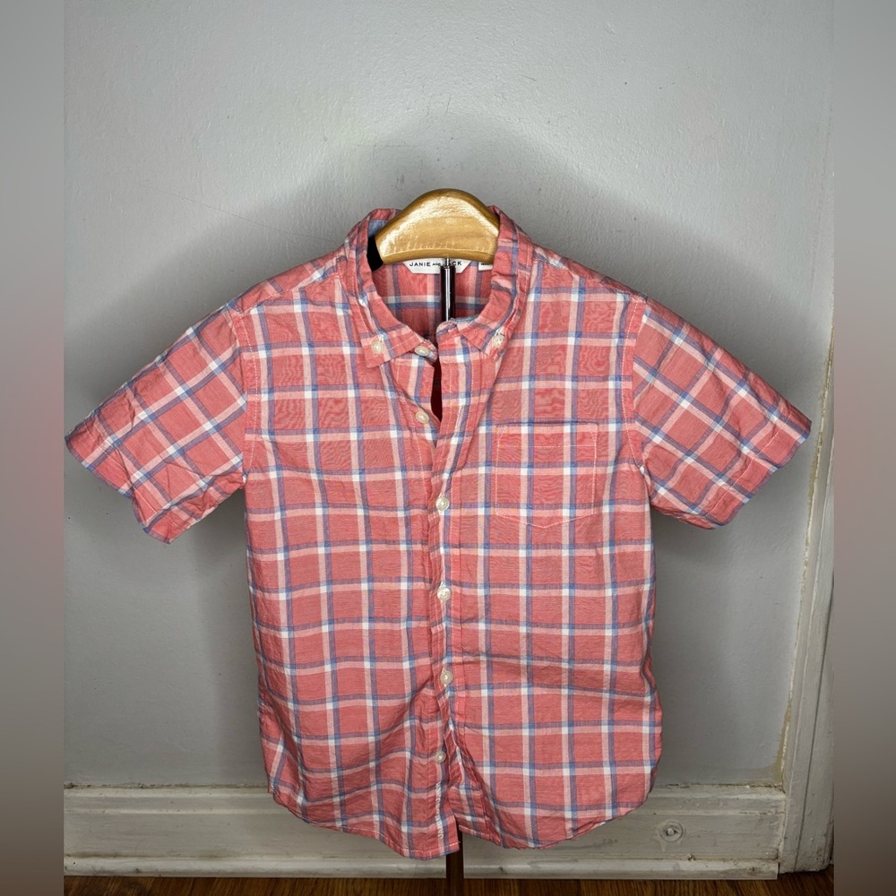 Janie and Jack Plaid Button Down